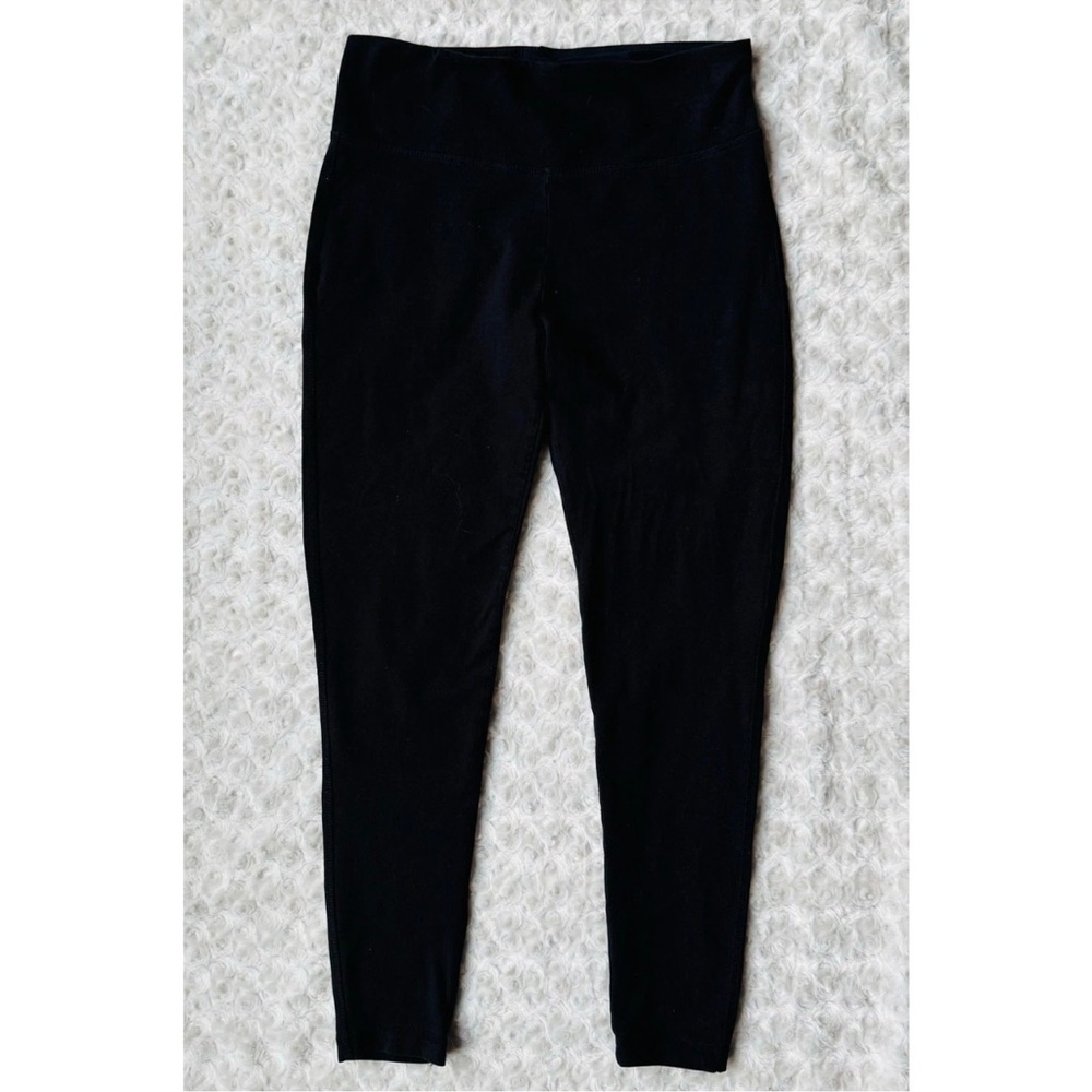 Bally Total Fitness Womens Tummy Control Black Cropped Ankle Leggings Size Large